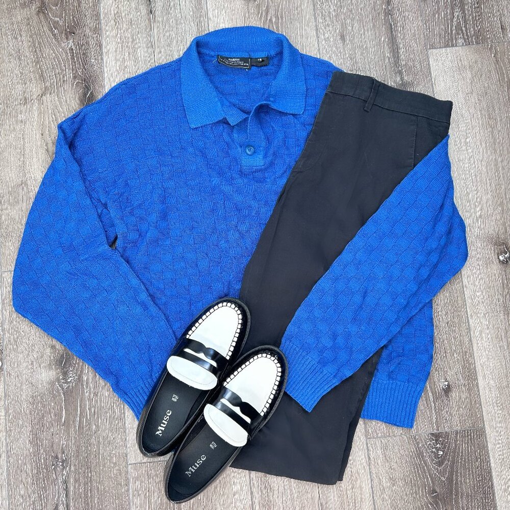 Blue Collared Long Sleeve